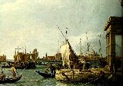 antonio canaletto vy fran tullhuskajen i venedig oil painting artist